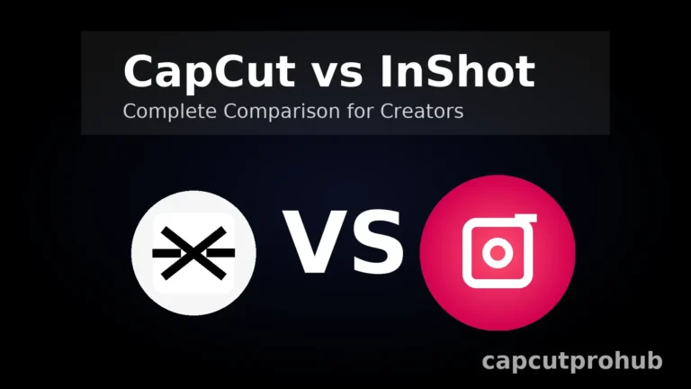 comparison of capcut mod vs inshot with logos